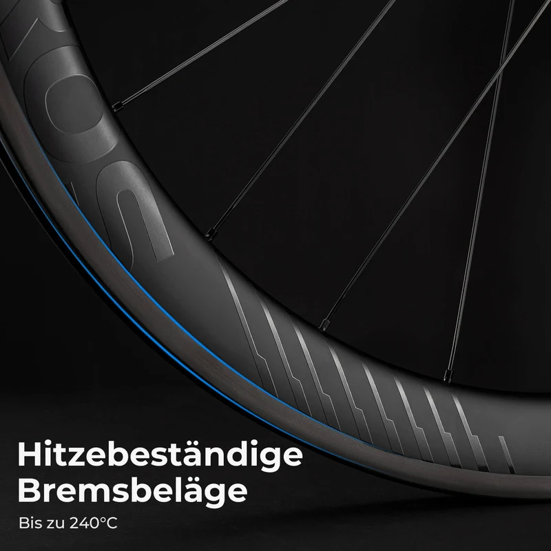 ROCKBROS 700C Carbon Laufradsatz 38mm Felgenbremse Steckachse Laufrad Set für Rennrad
