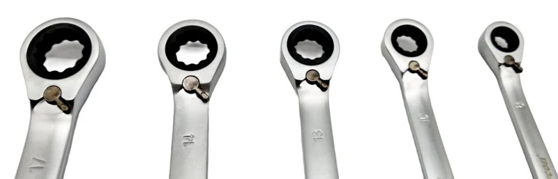 Maul Gabelschlüssel Satz CRV 8,10,13,14,17 mm Set Ratsche Ringschlüssel gekröpft