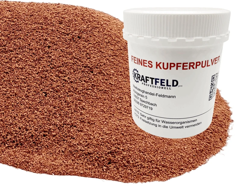 (65€/kg) 1000g sehr feines Kupfergranulat Körnung ca 250µm Mikrometeter (0,25mm) 1 Kg
