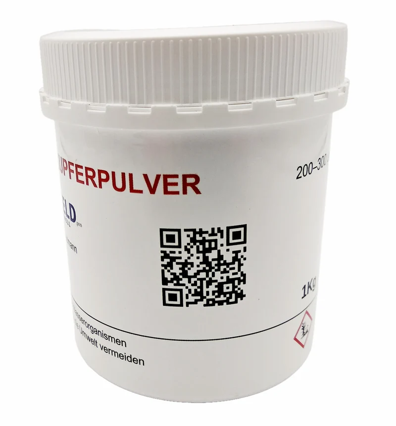 (65€/kg) 1000g sehr feines Kupfergranulat Körnung ca 250µm Mikrometeter (0,25mm) 1 Kg