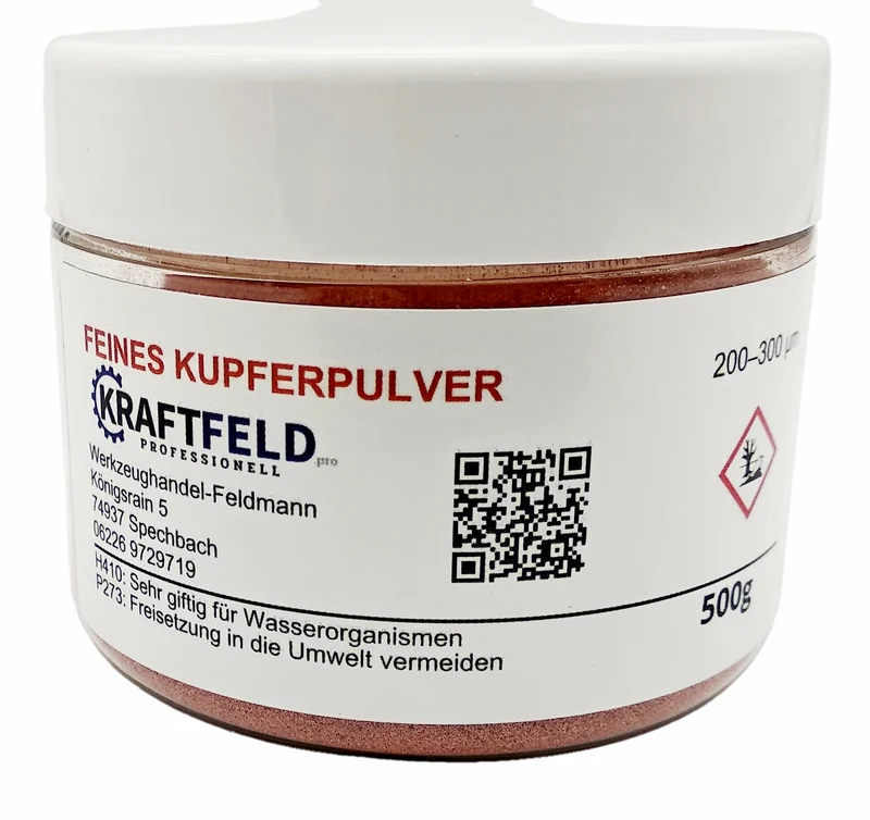 (80,00 €) 500g sehr feines Kupfergranulat / Pulver Körnung ca 250µm Mikrometeter (0,25mm)
