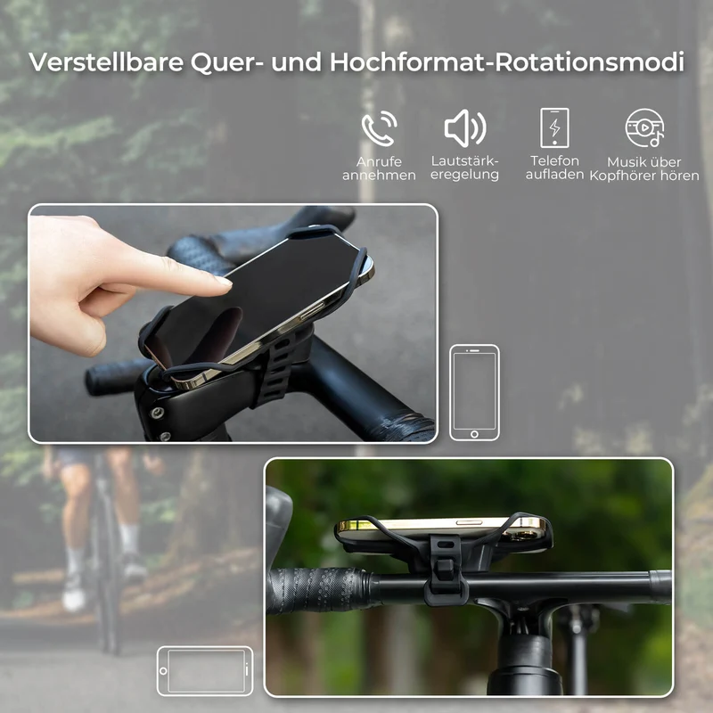 Fahrrad Handyhalterung Stoßdämpfend Kratzfest für 4"-7" Handy