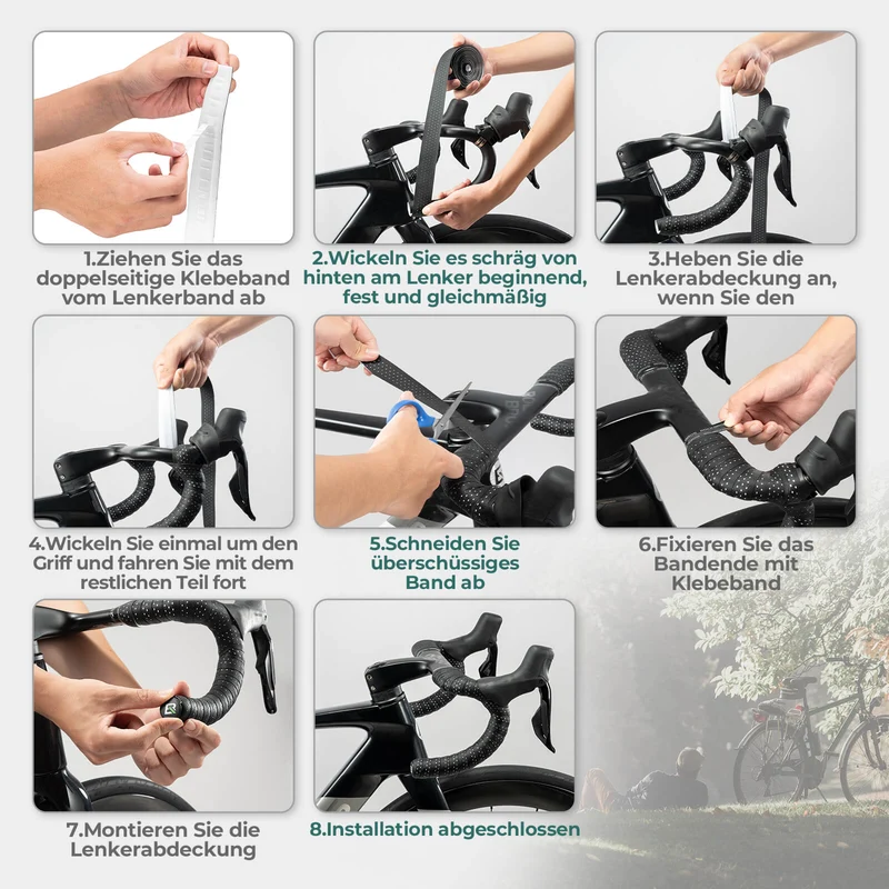 Fahrrad Lenkerband Griffband Lang 220cm für MTB Rennrad Vier Farben