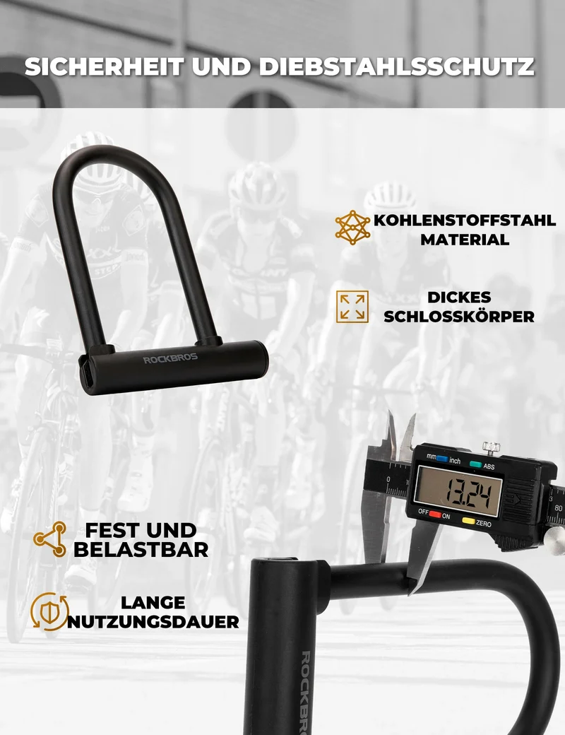 Bügelschloss Fahrradschloss Hohe Sicherheit Schlösser Wasserdicht