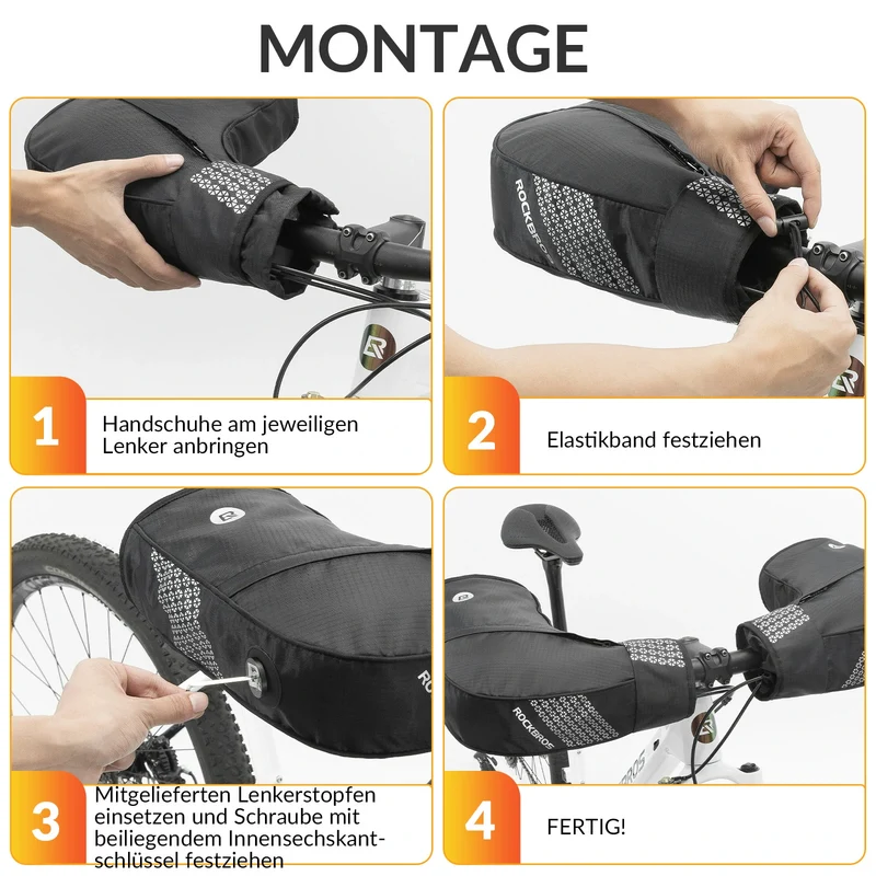 Lenkerstulpen Handschuhe Lenker Fahrrad Winter Thermo Warme Verdickte Wasserabweisende