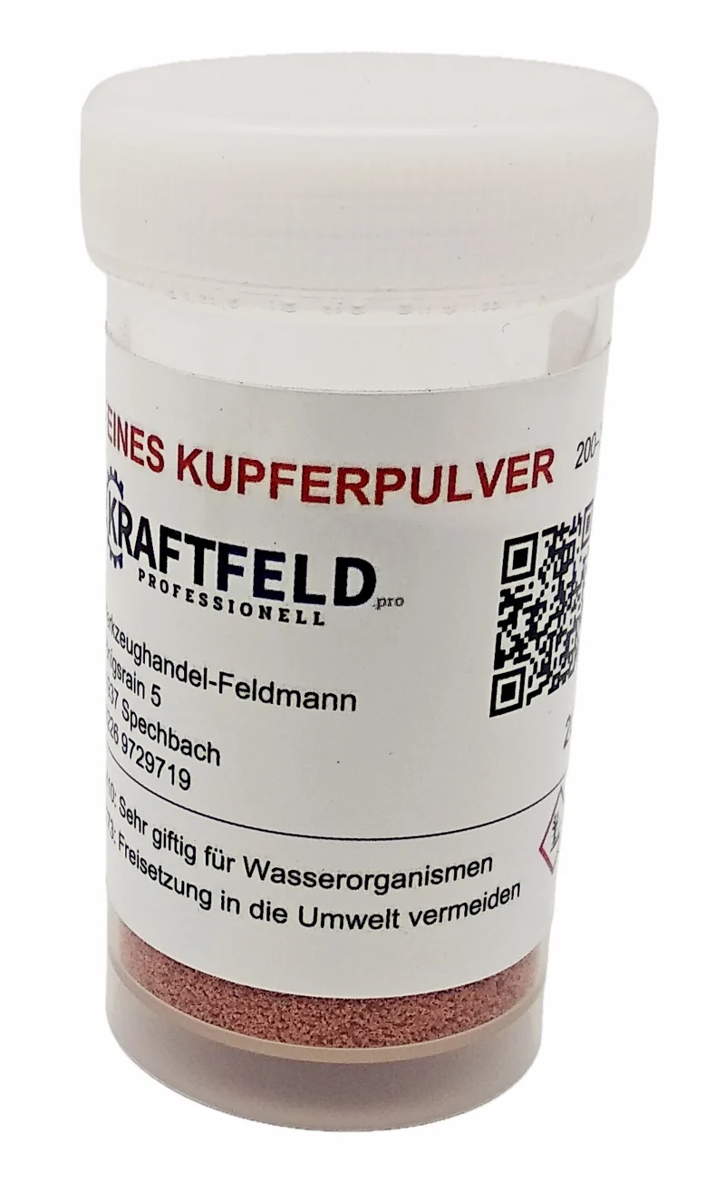 (125€/Kg) 200g sehr feines Kupfergranulat Körnung ca 250µm Mikrometeter (0,25mm)