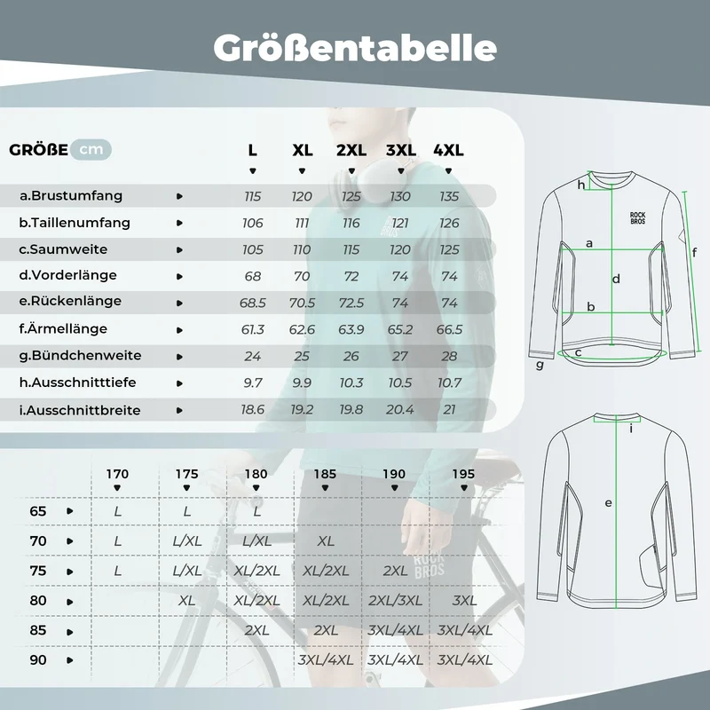 Radtrikot Fahrradtrikot Langarm Herren