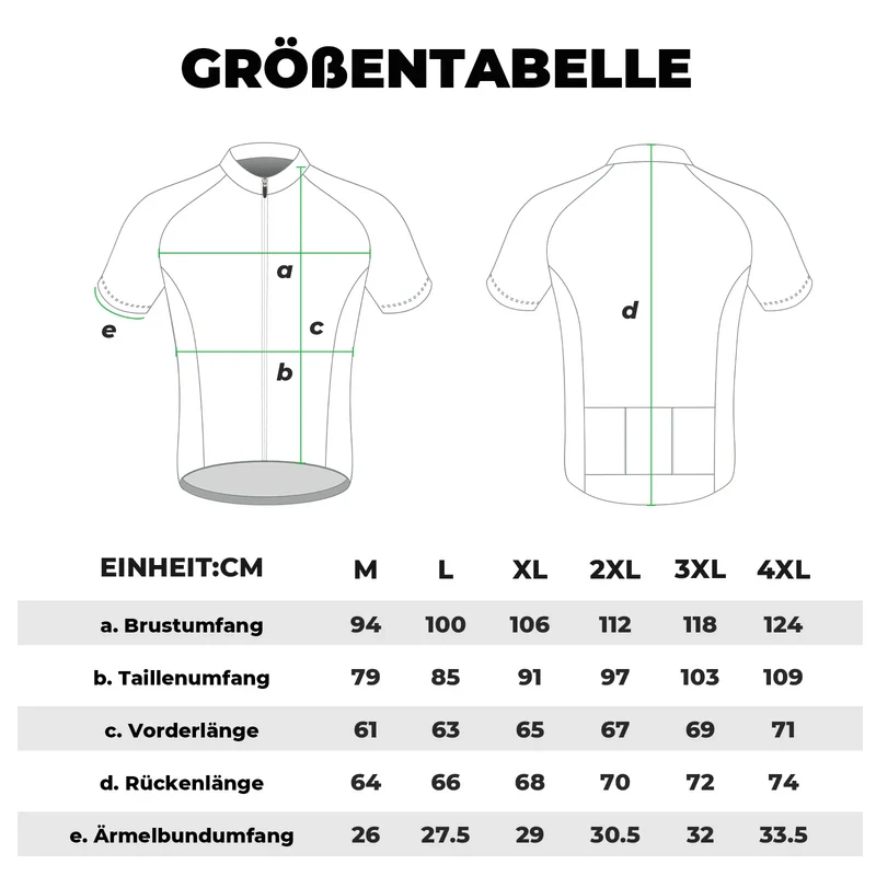 Herren Radtrikot Fahrradtrikot Kurzarm, Atmungsaktiv Fahrrad Trikot