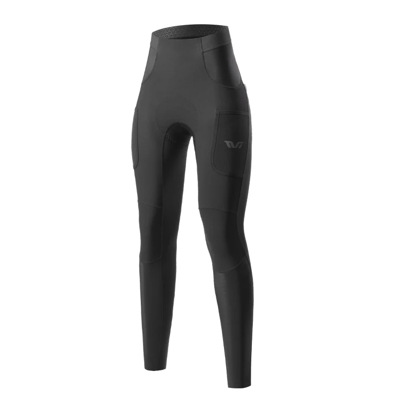 TVI Lange Fahrradhose mit Sitzpolster Atmungsaktiv Warm
