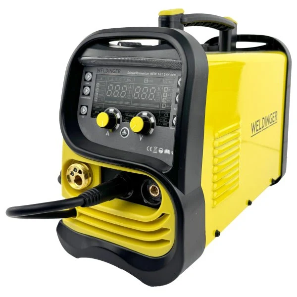 WELDINGER MIG/MAG-Schweißinverter MEW 161 SYN eco synergisches Schutzgasschweißgerät (Fülldraht WIG MMA)