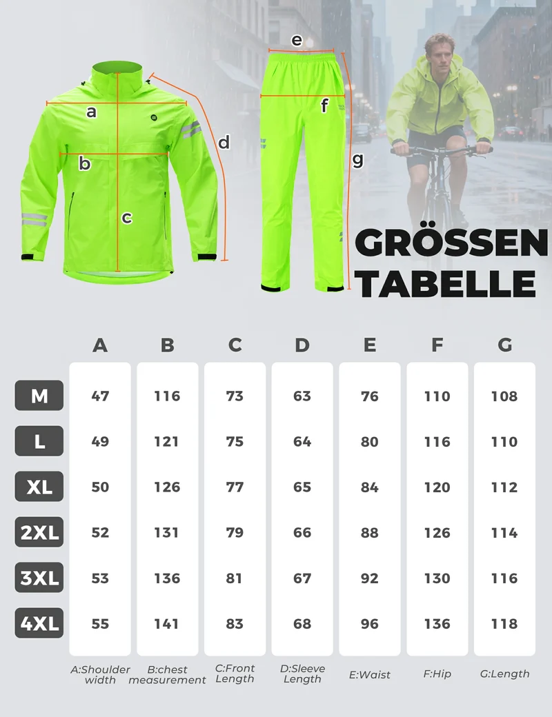 ROCKBROS Regen-Set Wasserdicht Atmungsaktiv