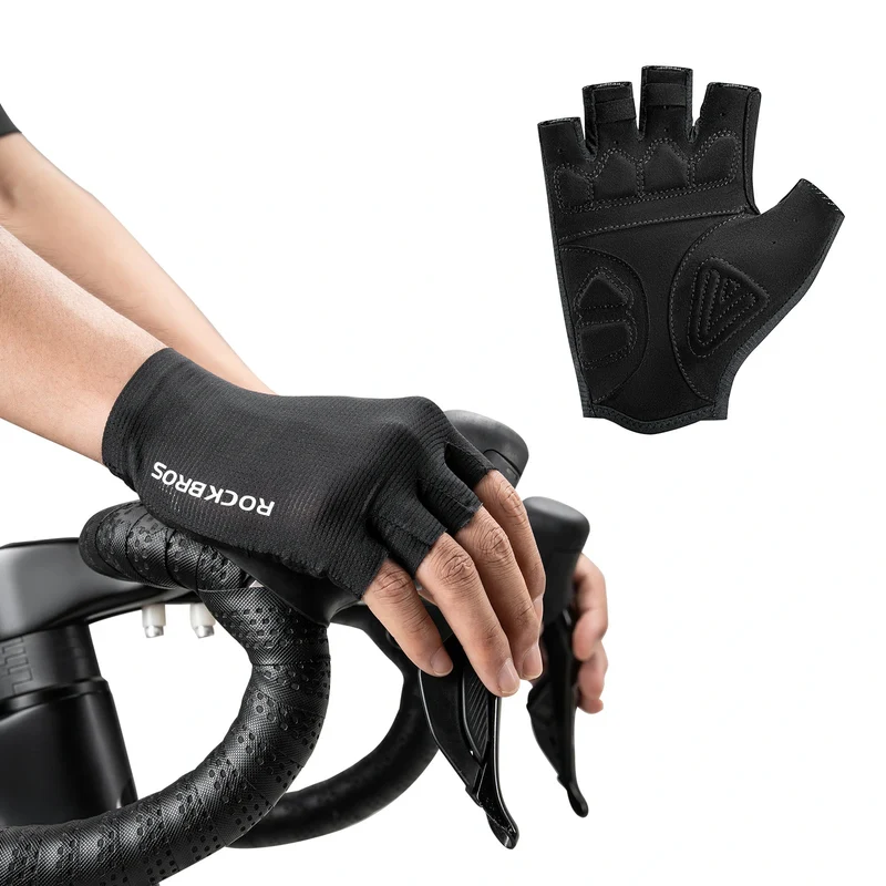 Fahrradhandschuhe Halbfinger mit stoßdämpfender SBR-Polsterung - S396