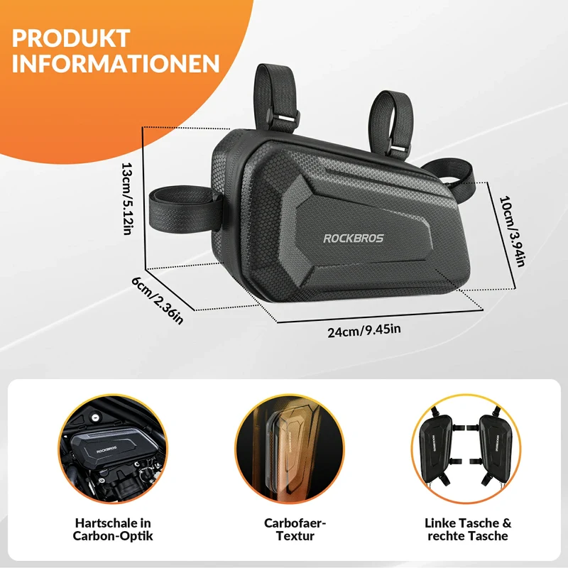 Wasserabweisende Motorradtasche, 1,5 Liter