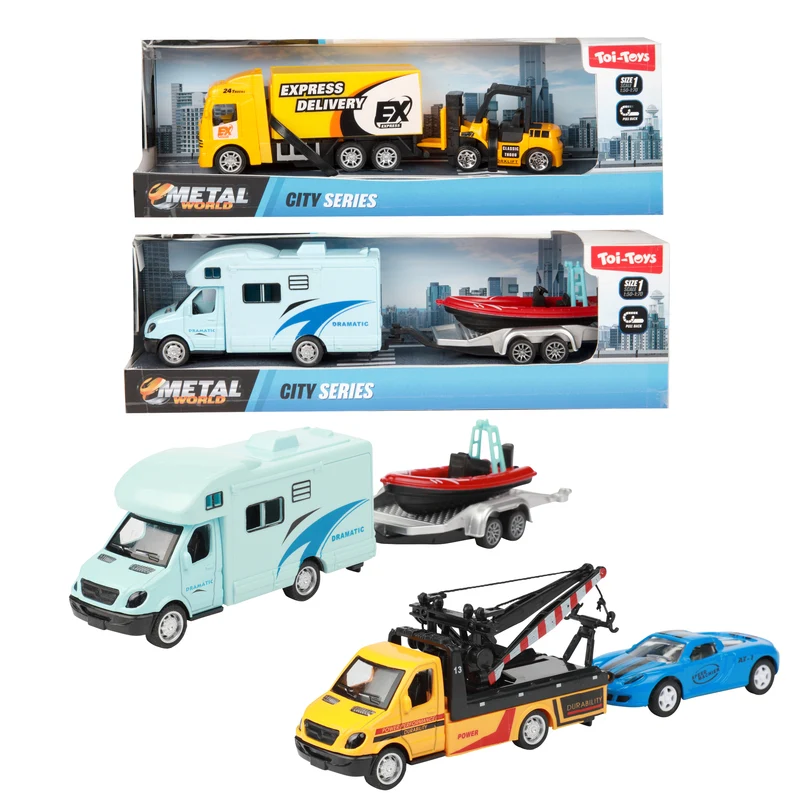 METAL Wohnmobil Wohnwagen LKW Rückzug + Anhänger Camper