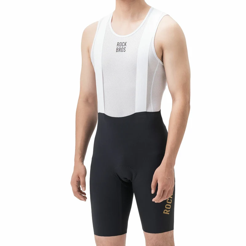 Trägerhose Fahrradhose mit Sitzpolster Herren, Nahtlos Atmungsaktive