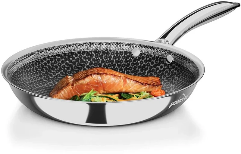 Edelstahlpfanne Antihaftbeschichtung 24CM Wabenförmig Kratzfest
