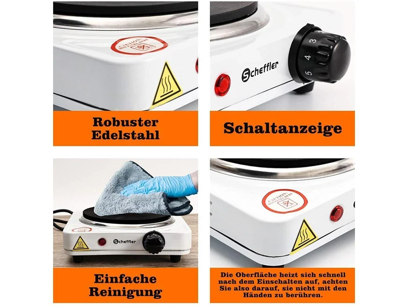 Homelux Kochplatte Einzelkochfeld Herdplatte Camping 1500W