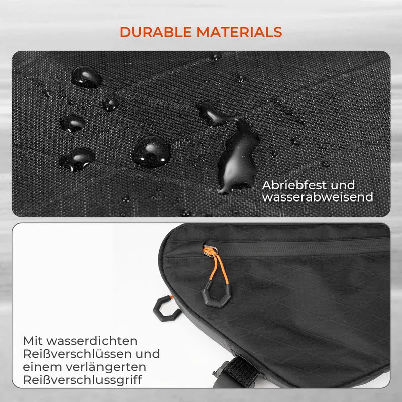 Qunature Fahrrad Rahmentasche Fahrradtasche wasserdichte mit Außentasche und Trinksystemöffnung