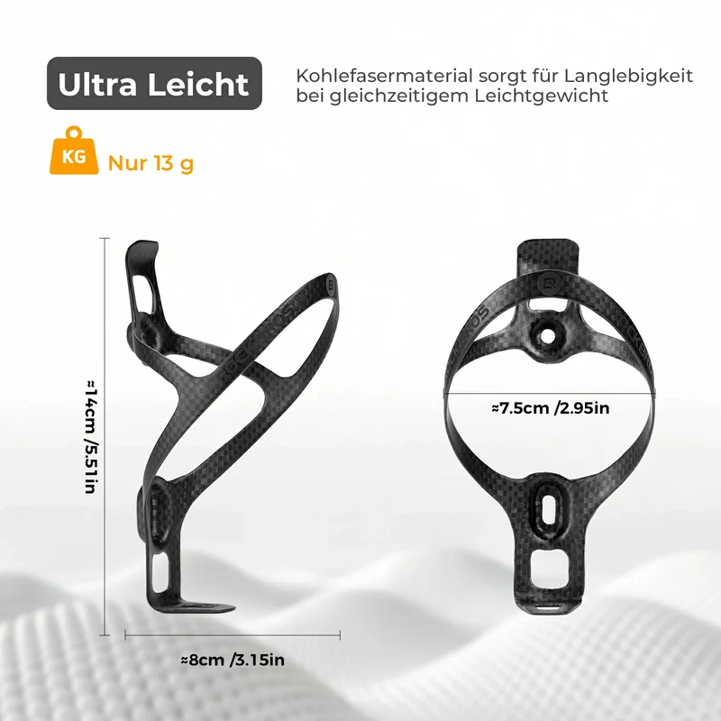 Flaschenhalter Fahrrad Voll Carbon 13g