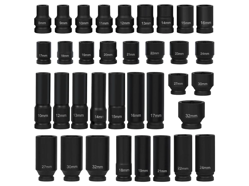 Kraft Steckschlüssel Set ½“ 35 tlg Schlagschraubernüsse