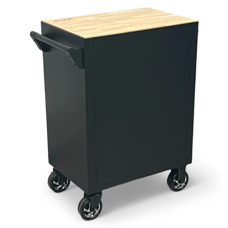 Werkstattwagen voll 7/7 Chrom Vanadium Werkzeugwagen +Holzplatte