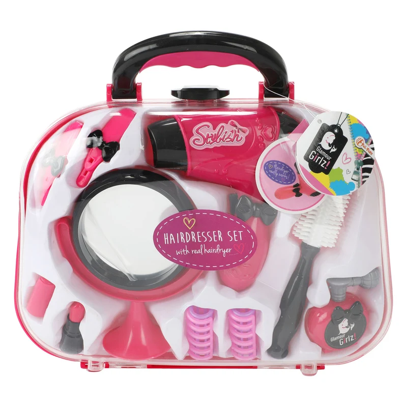 GLAMOUR_SHINE Friseurset mt echter Fön in Koffer