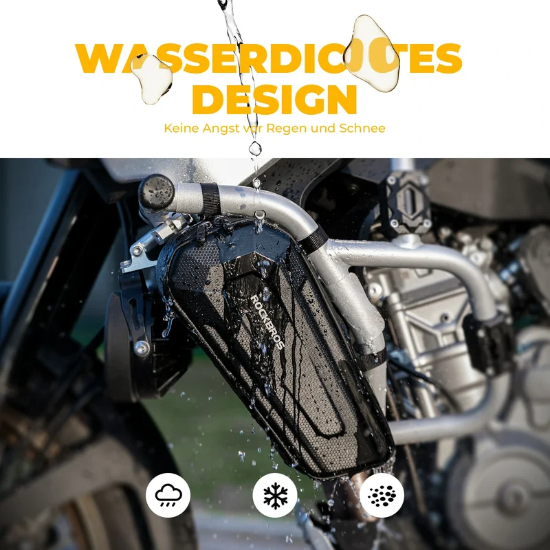 Robuste, wasserabweisende Motorrad-Rahmentasche (1,5L) aus EVA