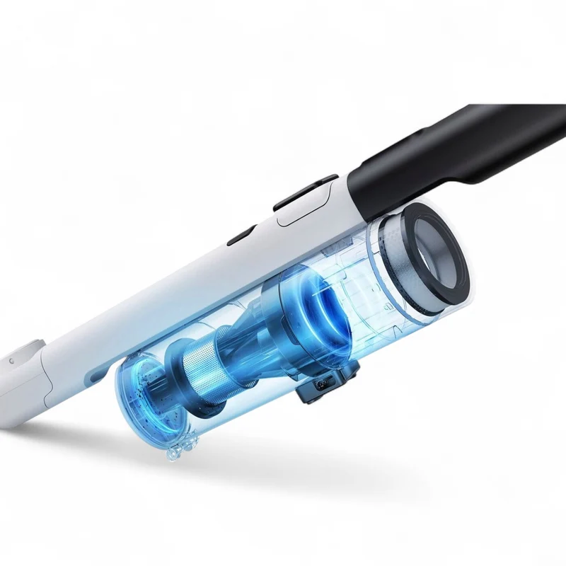 Midea Akku- Kabellose Beutellose Staubsauger L10 LED Anzeige HEPA-Filter Weiß