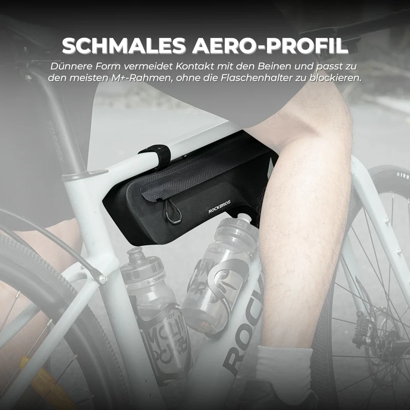 100% Wasserdichtes Fahrrad Rahmentasche Dreiecktasche 1.9L AS-152 RideMate