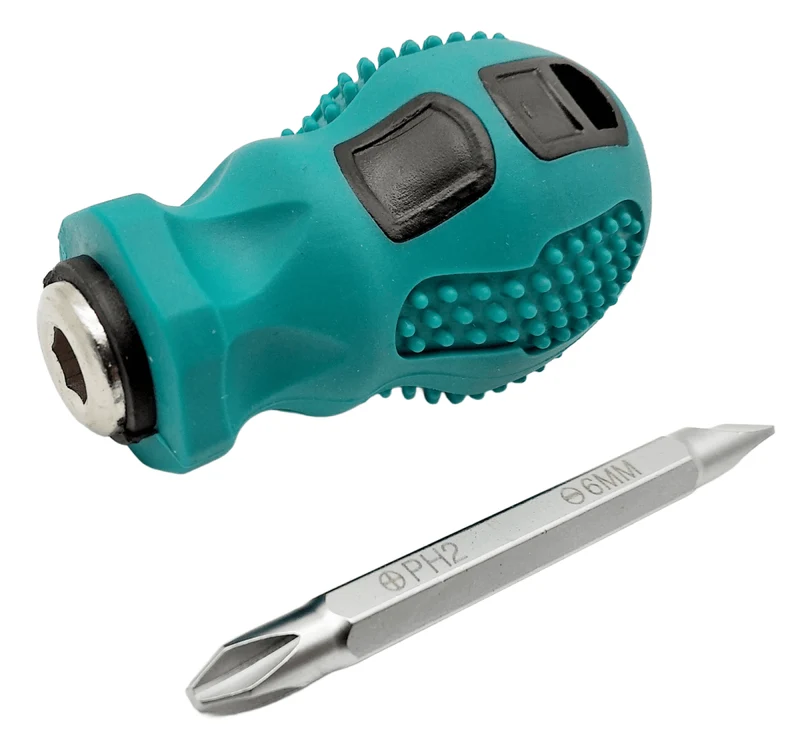 Schraubendreher 60mm kurz Bithalter Aufnahme Halter Bits Sechskant HEX + 1 Bit