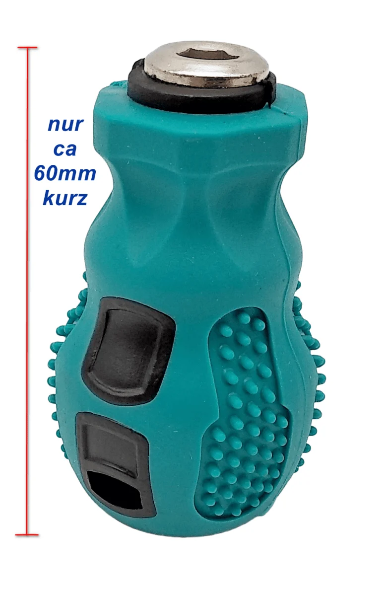Schraubendreher 60mm kurz Bithalter Aufnahme Halter Bits Sechskant HEX + 1 Bit