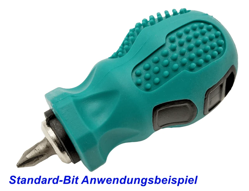 Schraubendreher 60mm kurz Bithalter Aufnahme Halter Bits Sechskant HEX + 1 Bit