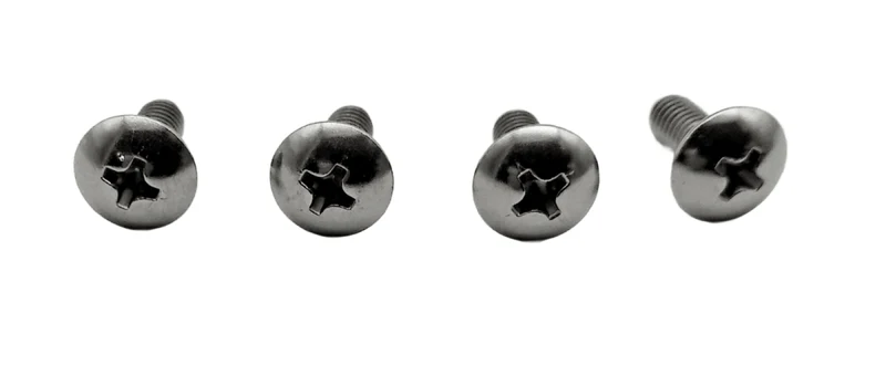 4 x Edelstahl V2A Schrauben M4 x 10mm Gesamtlänge mit Kreuz Linsenkopf 12,4mm
