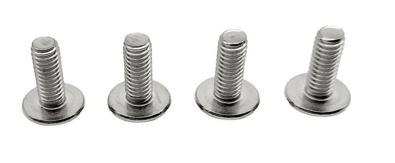 4 x Edelstahl V2A Schrauben M4 x 10mm Gesamtlänge mit Kreuz Linsenkopf 12,4mm