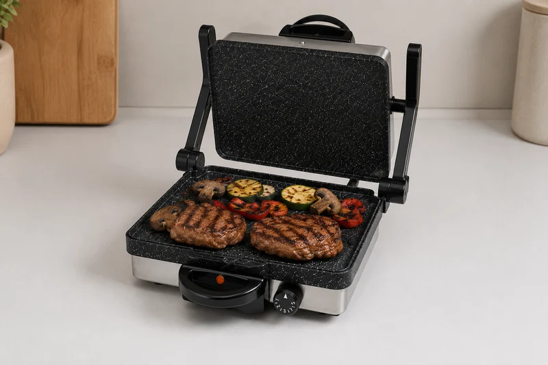 2000W Edelstahl Multigrill Kontaktgrill Lahmacun Makinasi Toaster