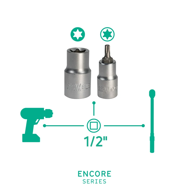 Steckschlüsselsatz 1/2" für TORX I 80195