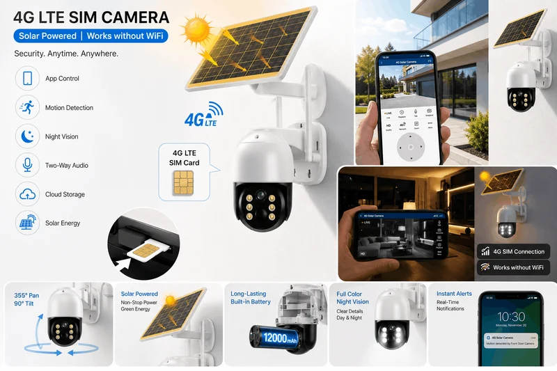 Jortan Solar Kamera Outdoor mit Simkarte 4G IP66