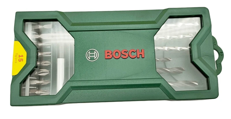 Bosch Accessories Holz und Stein Bohrer + Bits + Bit Halter,15tlg, in X-Line Box