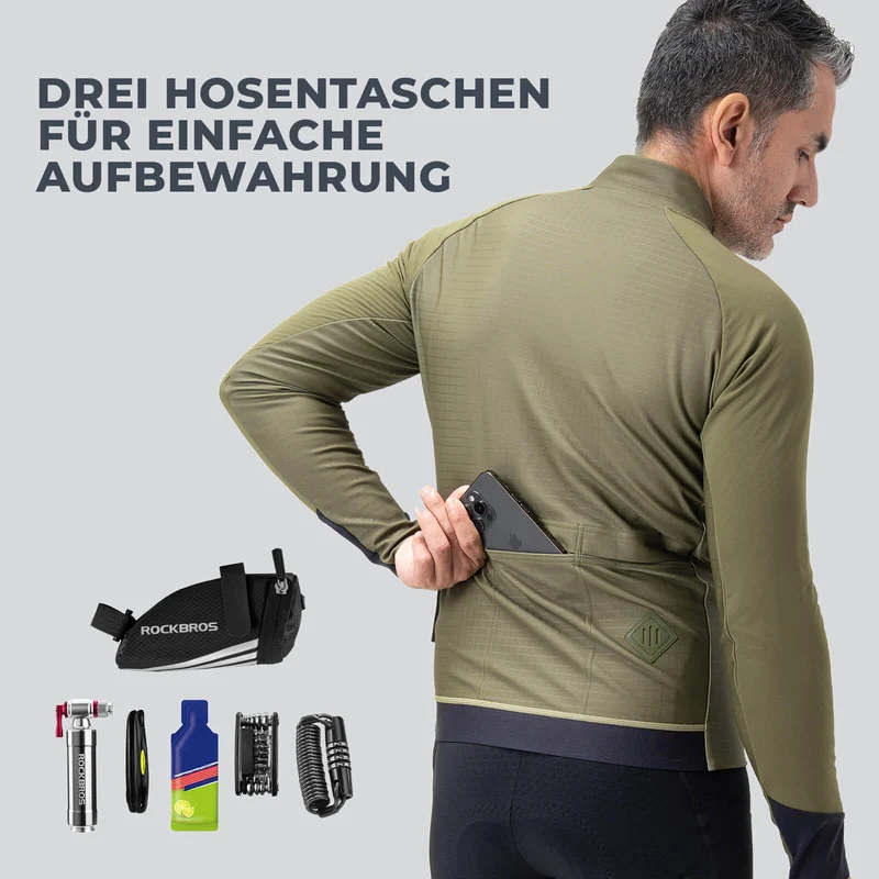 Fahrradjacke mit Reflexelementen Atmungsaktiv & Praktisch Herren