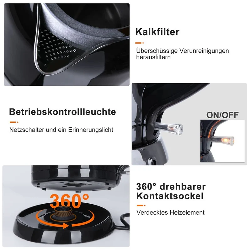 1800W Elektrische Teekocher Caymatik Samowar 2.6L Wasserkocher