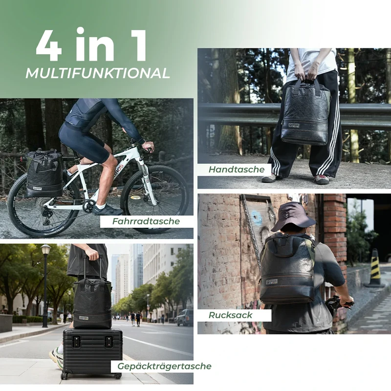 ROAD TO SKY Fahrrad-Gepäckträgertasche 12L