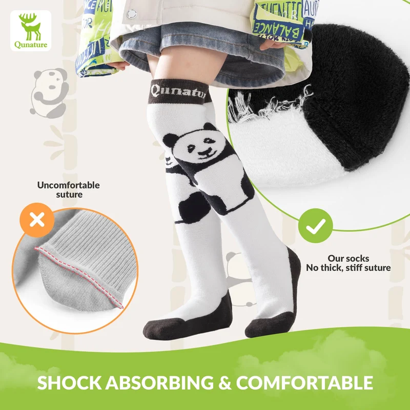 Qunature Skisocken Kinder Thermosocken 1 Paar Winter
