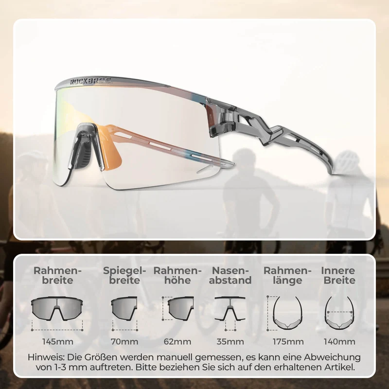 Winddichte Selbsttönende und Polarisierte Radbrille