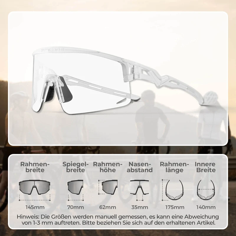 Winddichte Selbsttönende und Polarisierte Radbrille