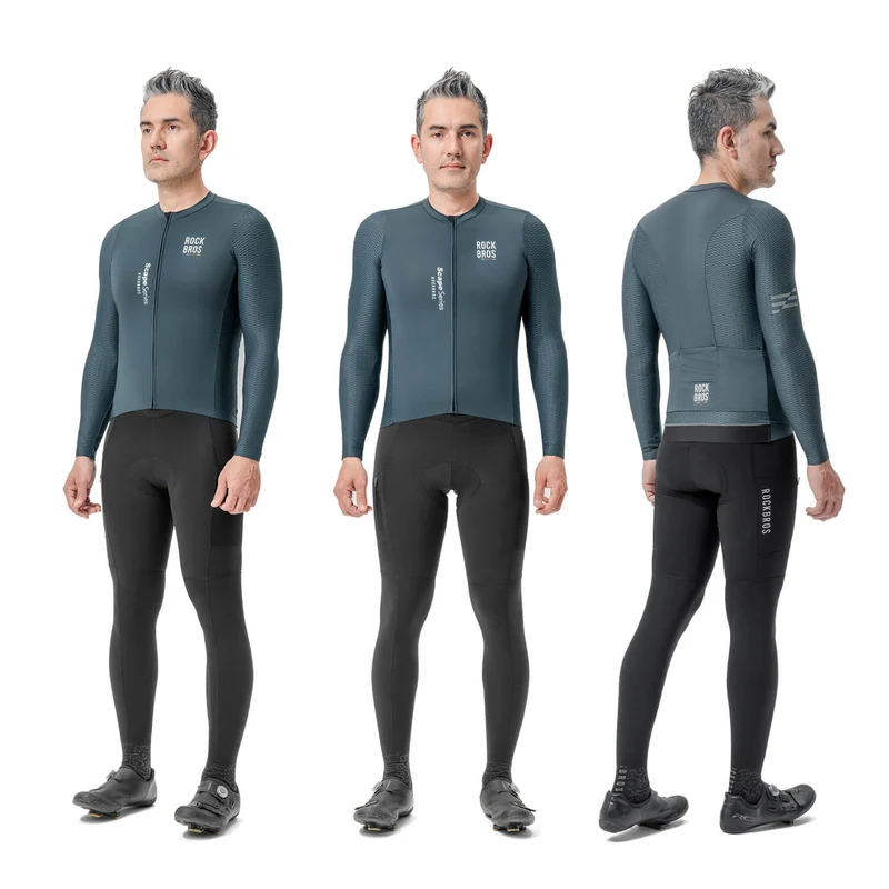 ROAD TO SKY Herren Langarm-Radtrikot Jersey für MTB & Rennrad