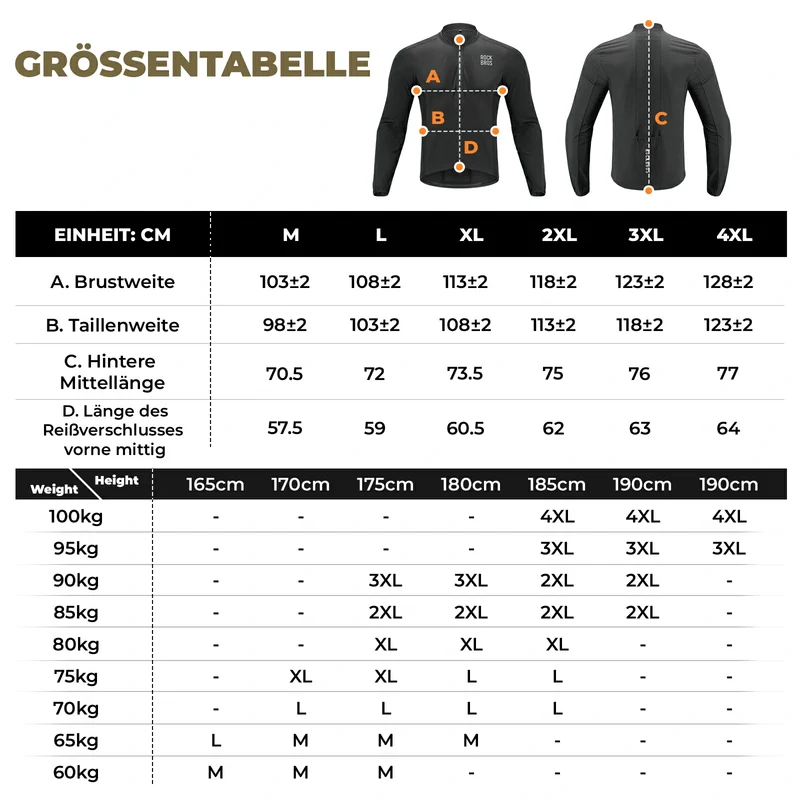 Herren Leichte Fahrradjacke Atmungsaktiv Frühling