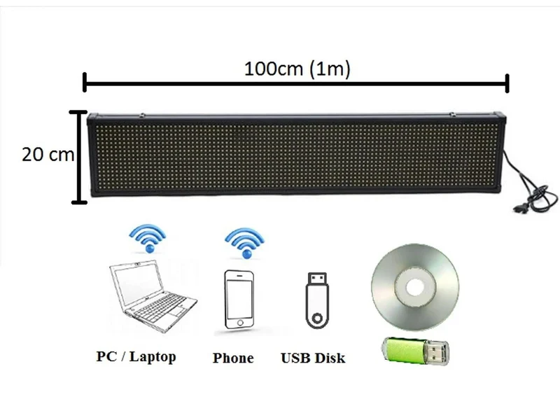 LED Laufschrift / LED Display Werbeanzeige FARBIG WI-FI App Funktion Lauftext