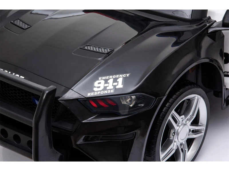 Ford Mustang Kinderauto Polizei 12V 2x35W 2.4Ghz USB MP3 Sirene
