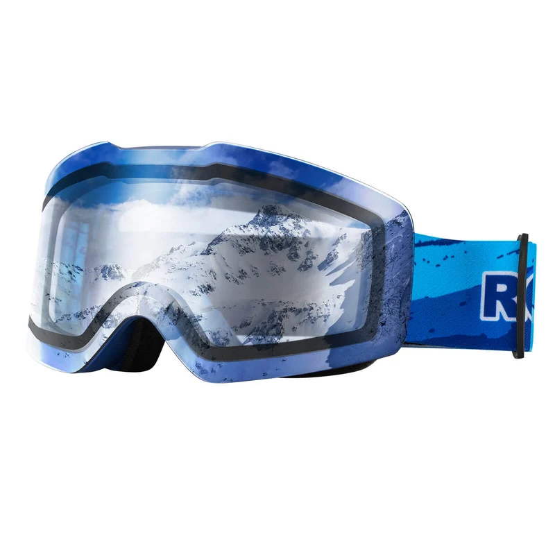 ROCKBROS Skibrille Schneebrille Polarisierte Helmkompatible Sportbrille Skifahren