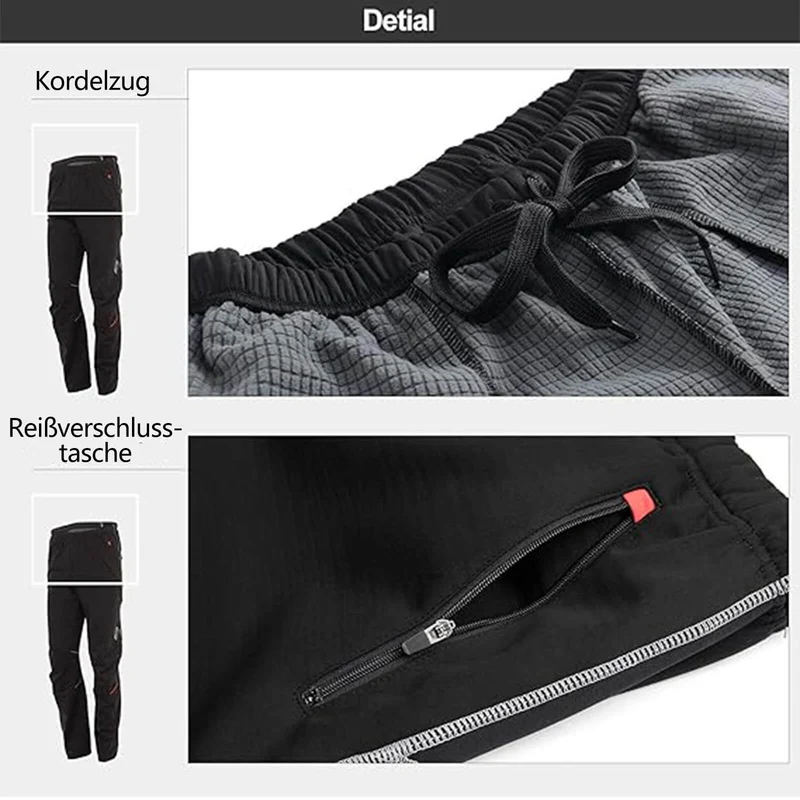 ROCKBROS Fahrradhose Herren Radsport Fahrrad Lange Hose Laufhose M-4XL